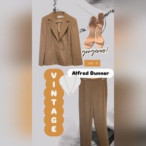 Alfred Dunner Women's Brown Pantsuit Size 12 Vintage